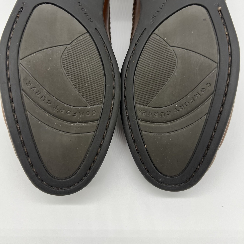 Hush Puppies Men's Loafers Brown Leather Tassel Kiltie Apron Toe Slip On 9.5M - Picture 9 of 16